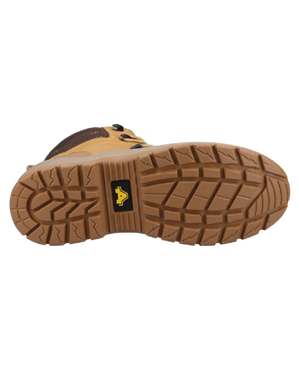Honey coloured Amblers Safety AS308C Waterproof Safety Boots on white background
