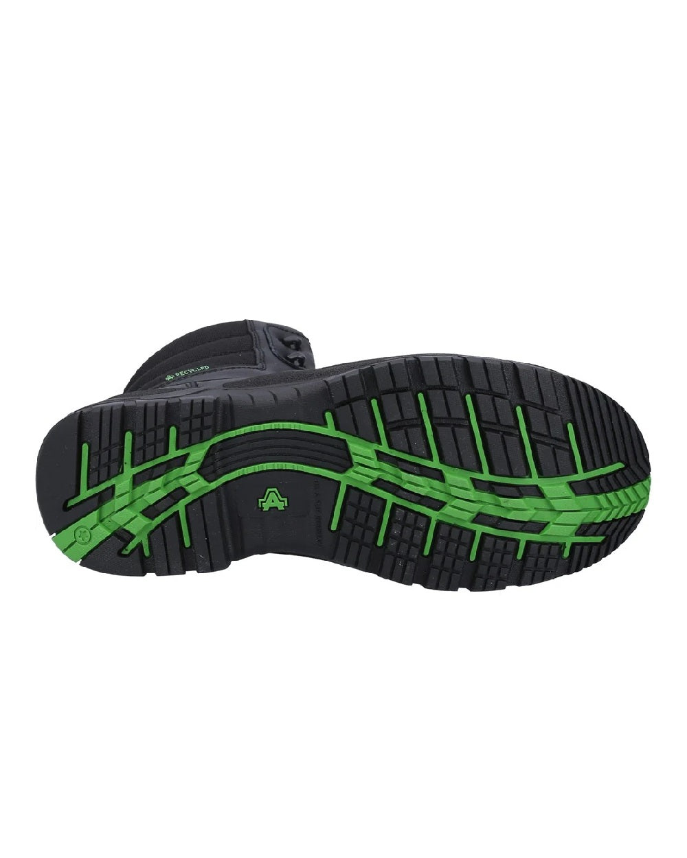 Black coloured Amblers Safety AS503 Elder S1 SRC Safety Boots on white background