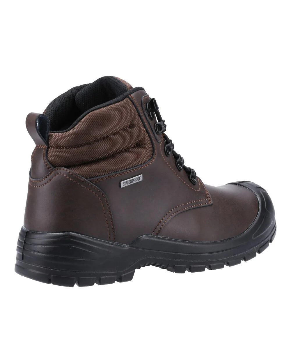 Brown coloured Amblers Safety Mens AS241 Waterproof S3 SRC Safety Boots on white background