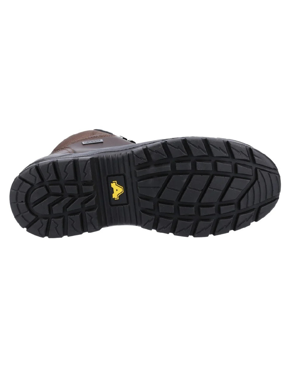 Brown coloured Amblers Safety Mens AS241 Waterproof S3 SRC Safety Boots on white background