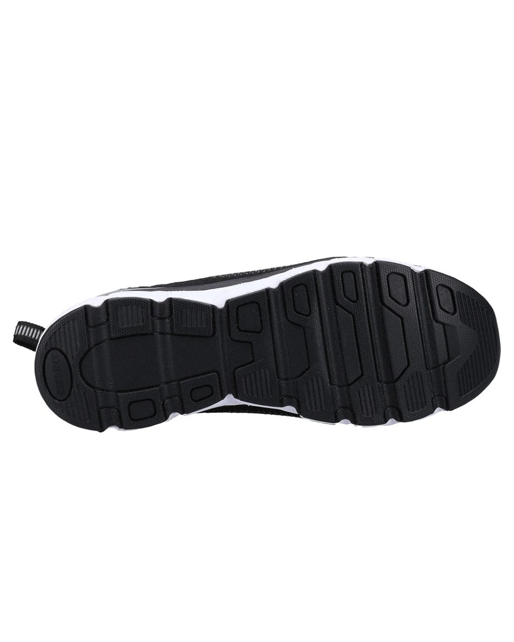 Black coloured Amblers Safety Mens AS718 S1P SRA Safety Trainers on white background