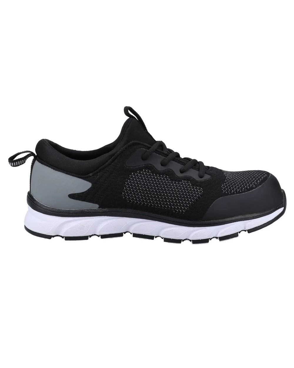 Black coloured Amblers Safety Mens AS718 S1P SRA Safety Trainers on white background