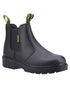 Black Coloured Amblers Safety Mens FS116 Hardwearing SRC Safety Dealer Boots on white background