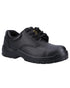 Black Coloured Amblers Safety Mens FS38C Gibson S1P SRA Safety Shoes on white background