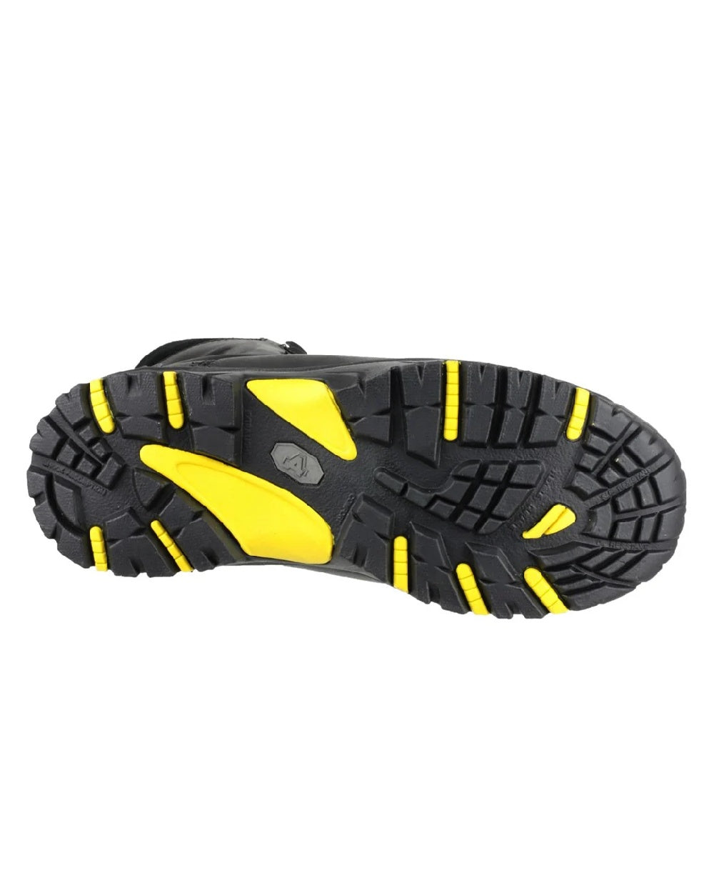 Black coloured Amblers Safety Mens FS999 Waterproof S3 SRC Safety Boots on white background