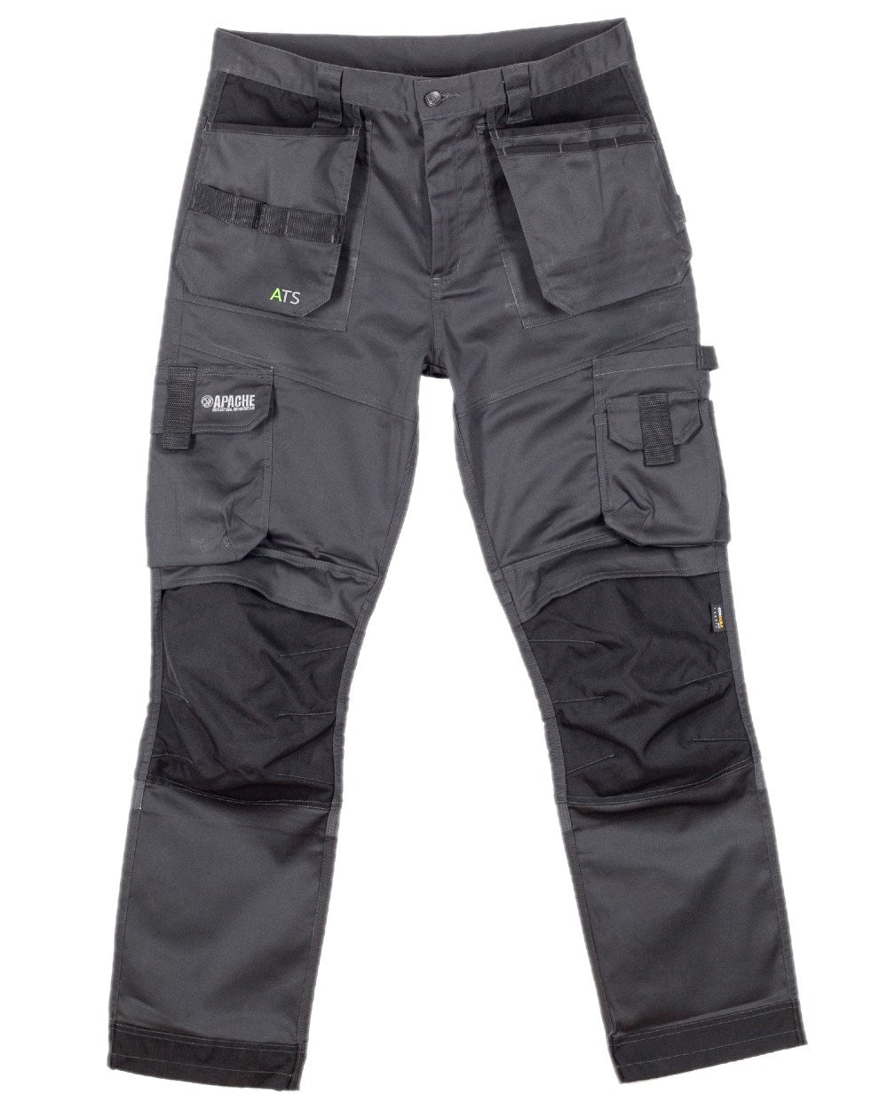 Grey Coloured Apache Mens ATS 3D Stretch Holster Trousers on white background