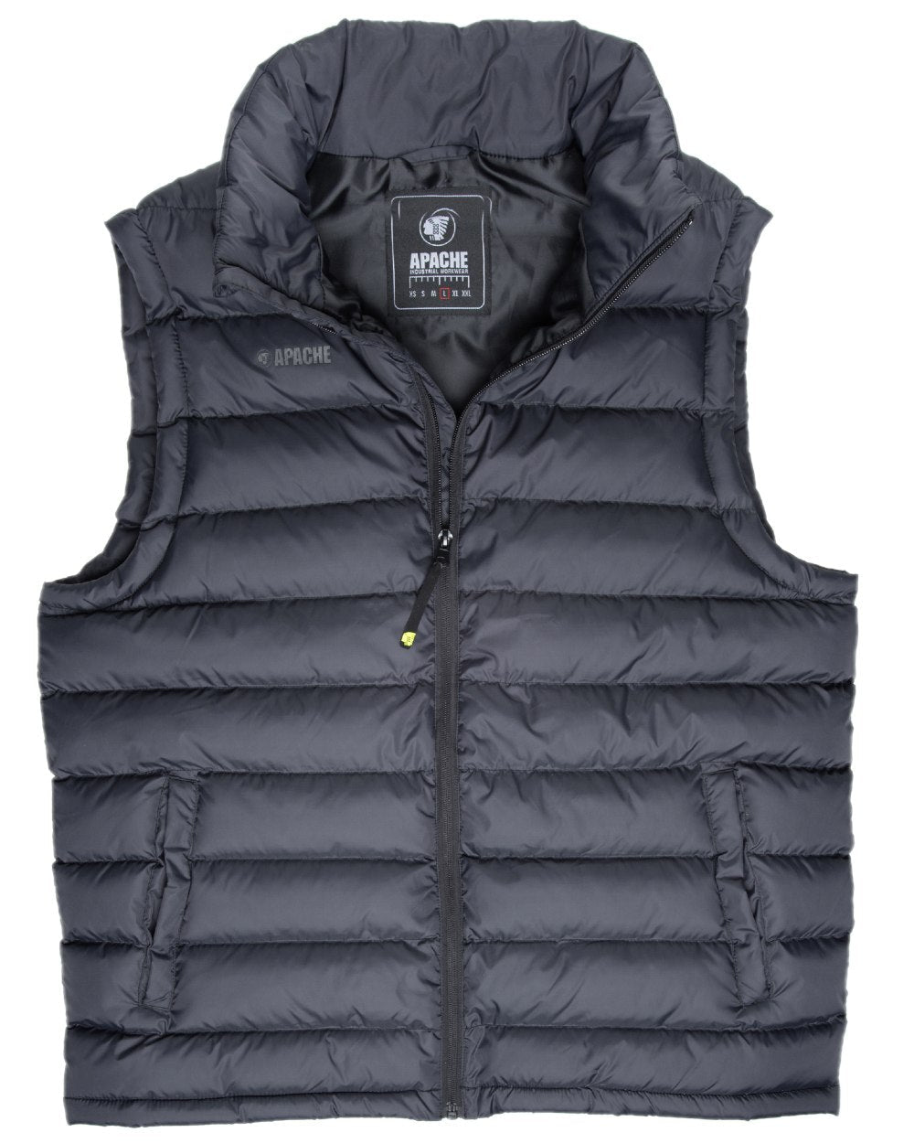 Black Coloured Apache Mens ATS Gilet on white background