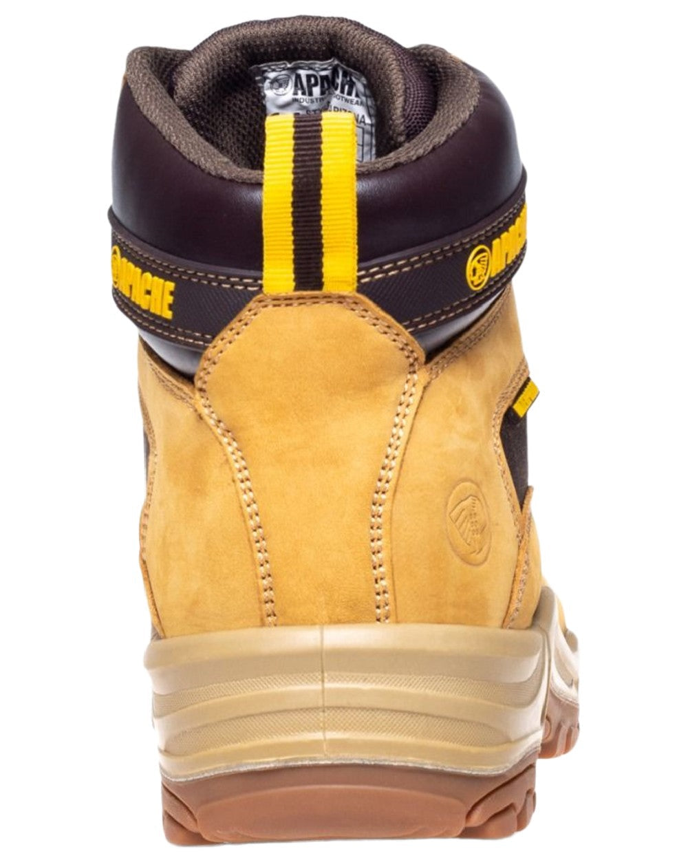 Honey Coloured Apache Mens Arizona Nubuck Metal Free Waterproof Safety Boots on white background