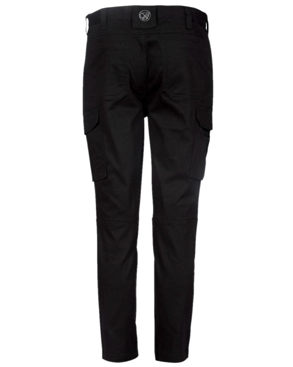 Black Coloured Apache Mens Barkerville Cargo Trousers on white background