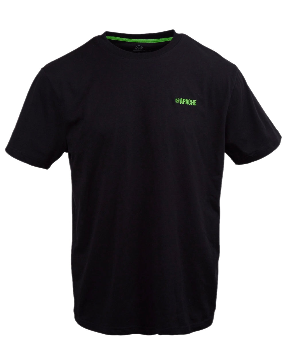 Black Coloured Apache Mens Delta T-Shirt on white background