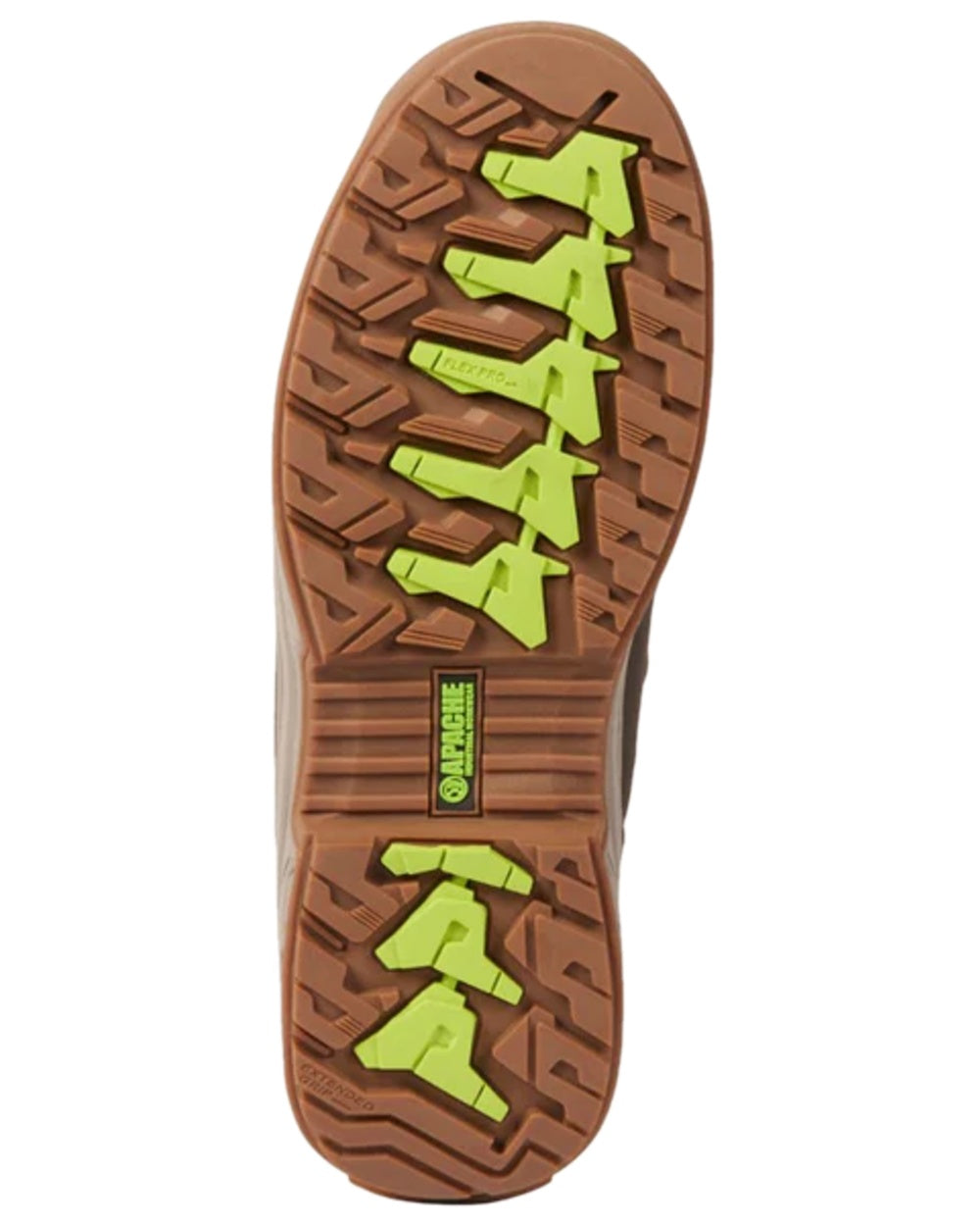Brown Coloured Apache Mens Moose Jaw Leather Waterproof Safety Boots - XTS Outsole on white background