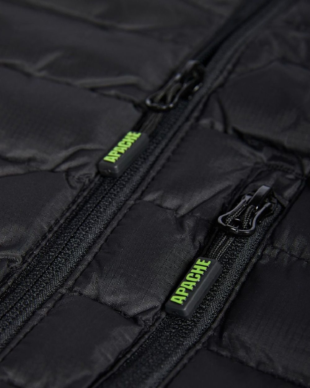 Black Coloured Apache Mens Picton Gilet With Recycled Polyester Baffles on white background