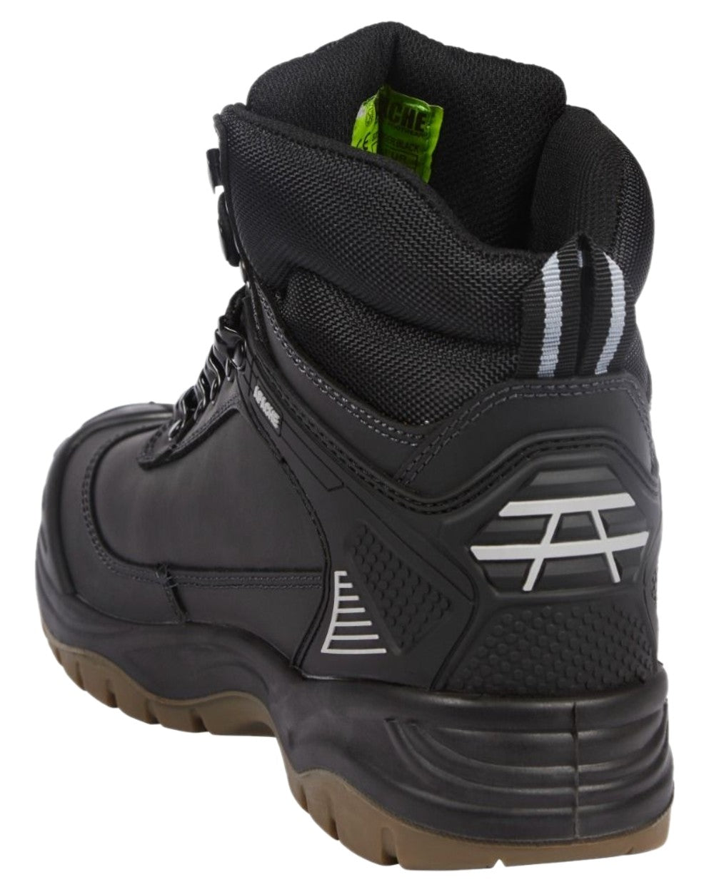 Black Coloured Apache Mens Ranger S3 Waterproof Safety Hikers on white background