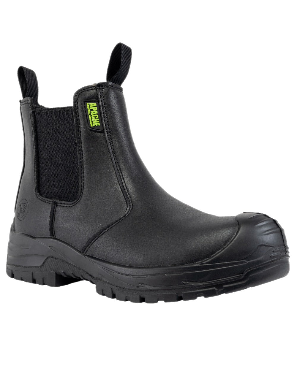 Black Coloured Apache Mens Brooks Recycled Leather Dealer Boots on white background