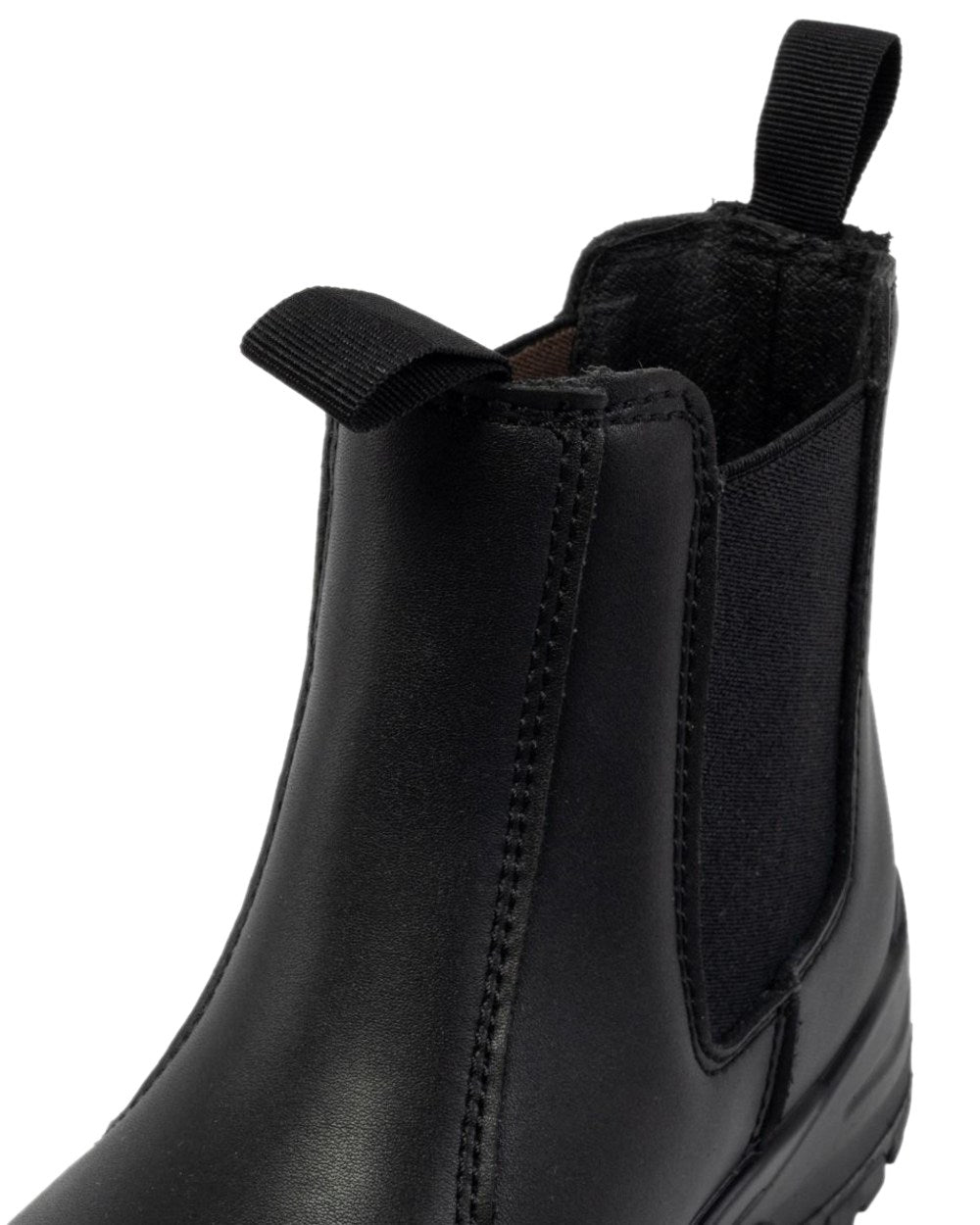Black Coloured Apache Mens Brooks Recycled Leather Dealer Boots on white background