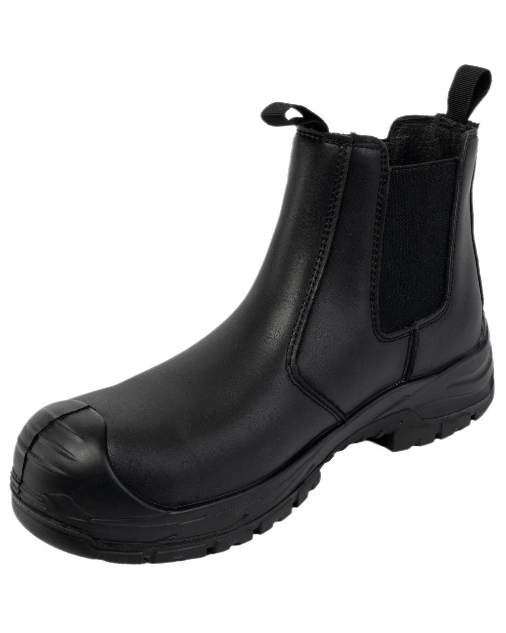 Black Coloured Apache Mens Brooks Recycled Leather Dealer Boots on white background