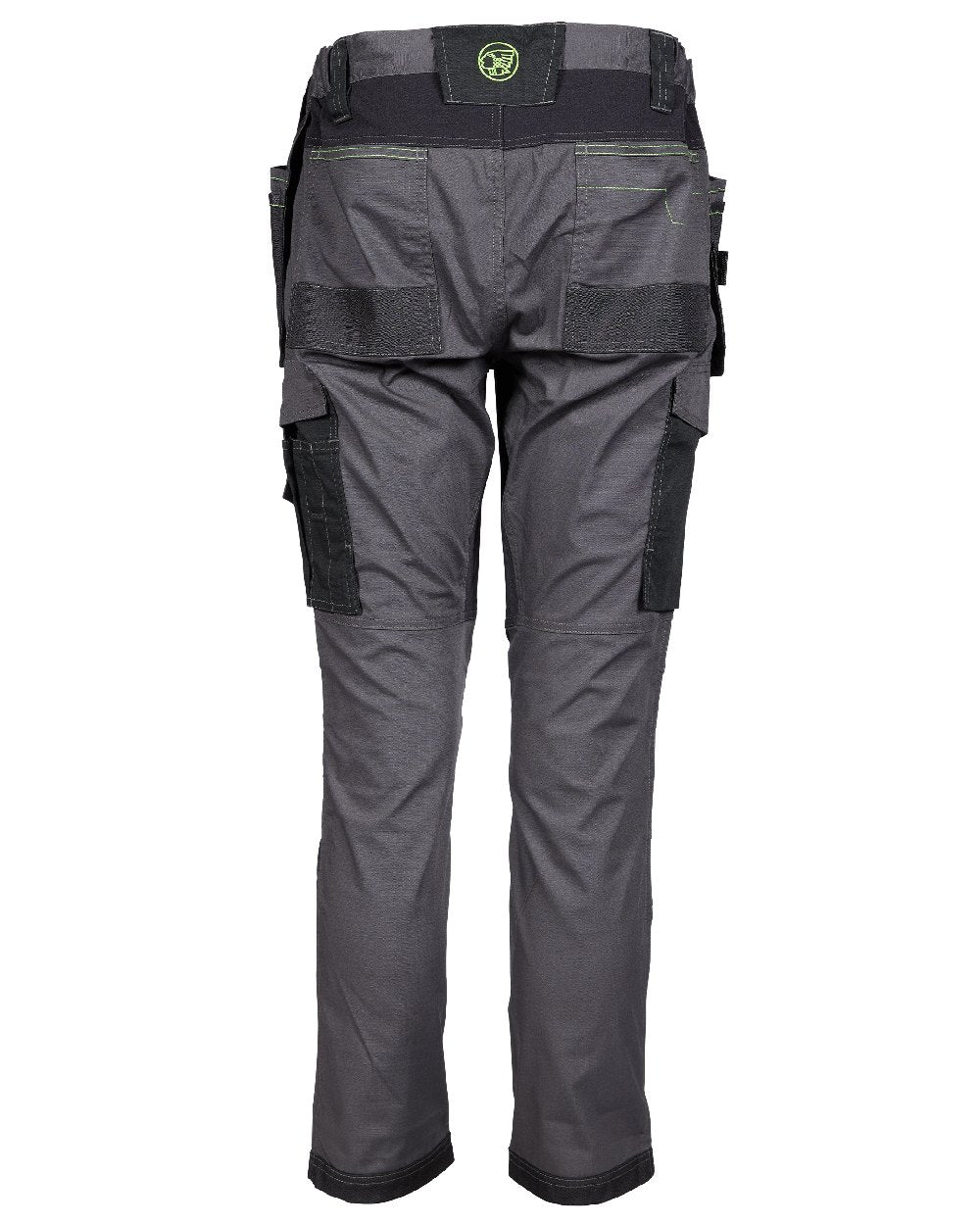Grey Black Coloured Apache Mens Sudbury Stretch Slim Fit Trousers on white background