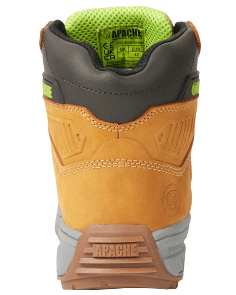 Wheat Coloured Apache Moose Jaw Leather Waterproof Safety Boots on white background