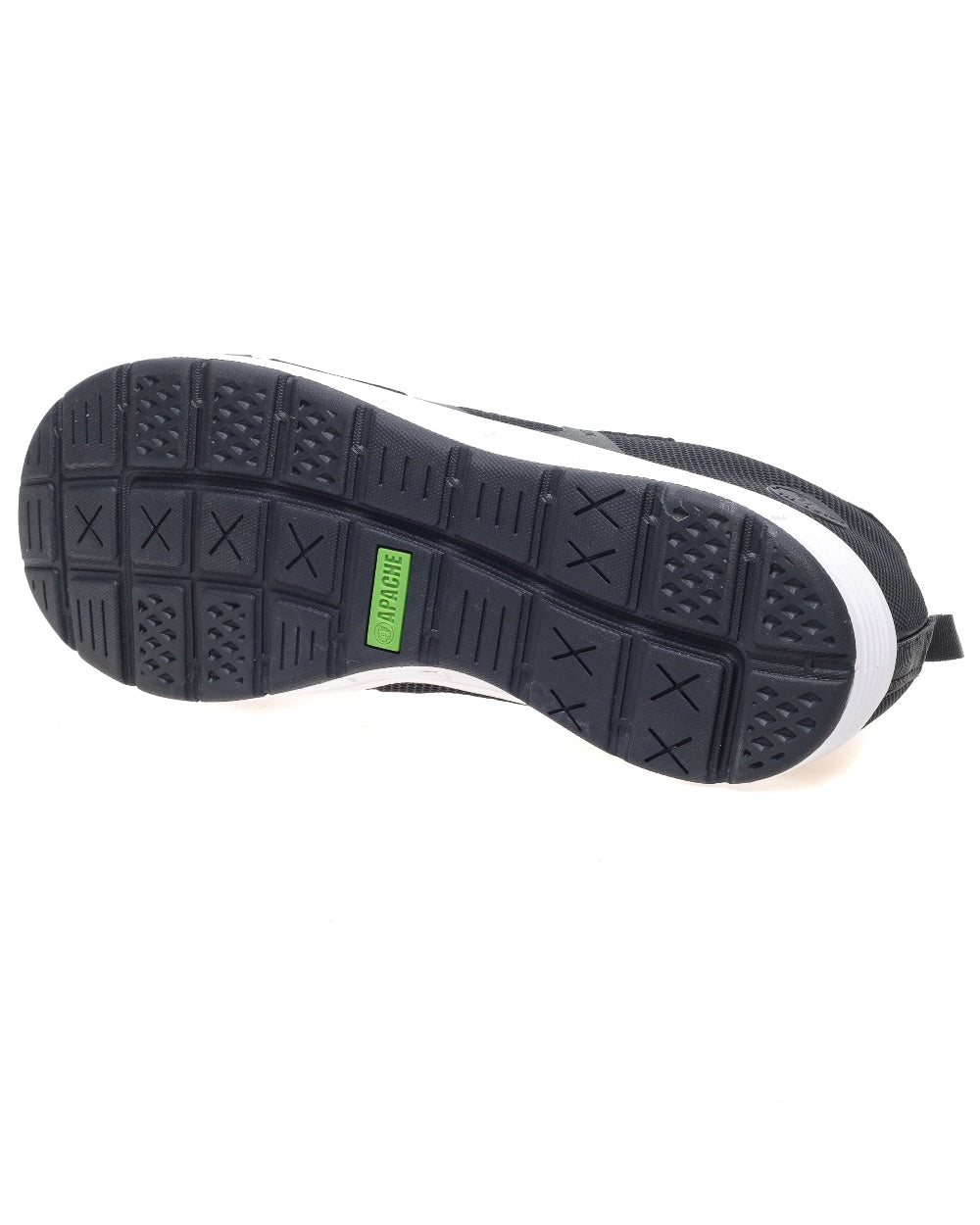 Black Coloured Apache Vault Lightweight Sports Trainer Shoes on white background