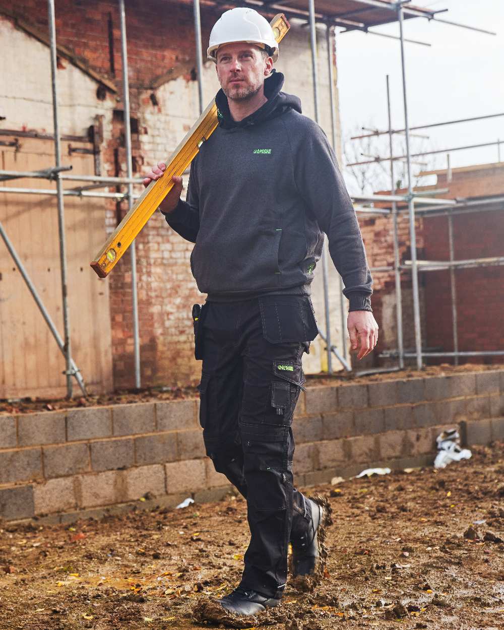 Black Coloured Apache Mens APKHT Two Holster Trousers on outdoor background