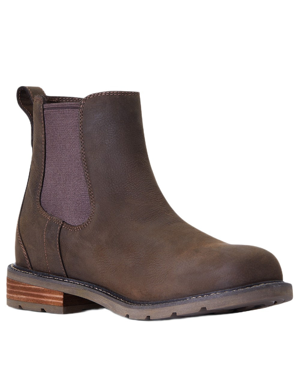 Java coloured Ariat Wexford Waterproof Boots on white background