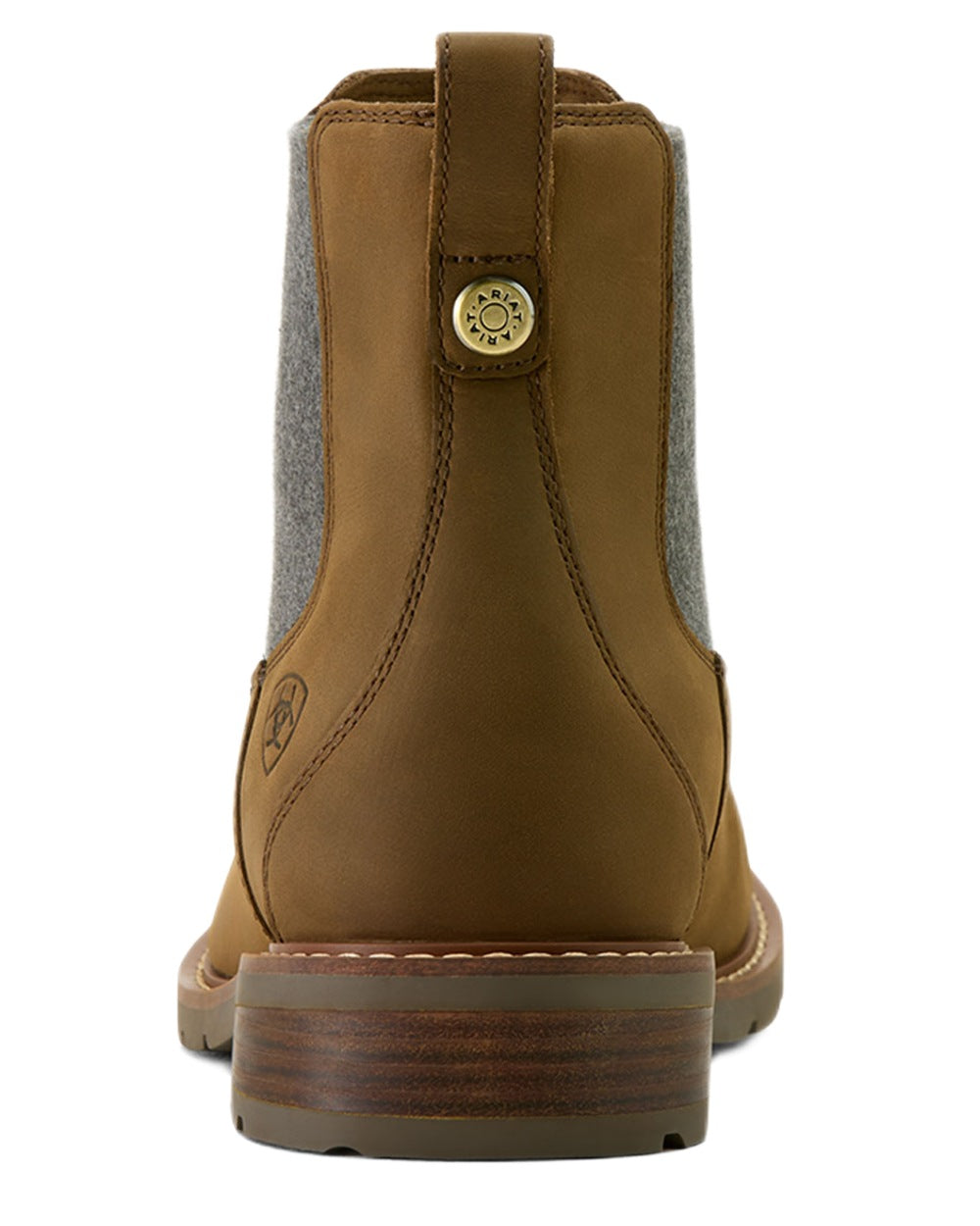 Palm Brown coloured Ariat Wexford Waterproof Boots on white background