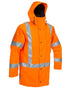 Fluoro Orange coloured Betacraft ISO940 Waterproof Ranger Parka on white background