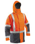 Fluoro Orange Navy coloured Betacraft ISO940 Waterproof Ranger Parka on white background