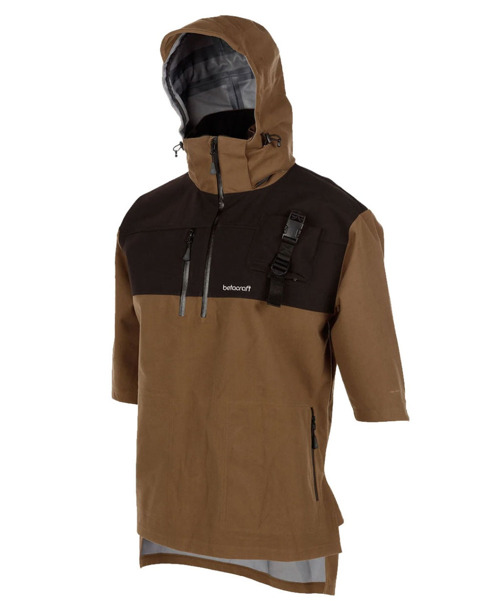 Taupe coloured Betacraft Mamaku Smock on white background
