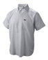 Cream Cool Blue Coloured Betacraft Mens Horizon Short-Sleeved Shirts on white background