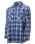 Blue Check coloured Betacraft Mens Stag Brushed Cotton Shirt on white background