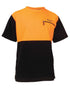 Orange Black coloured Betacraft Quest Fleece T-Shirt on white background