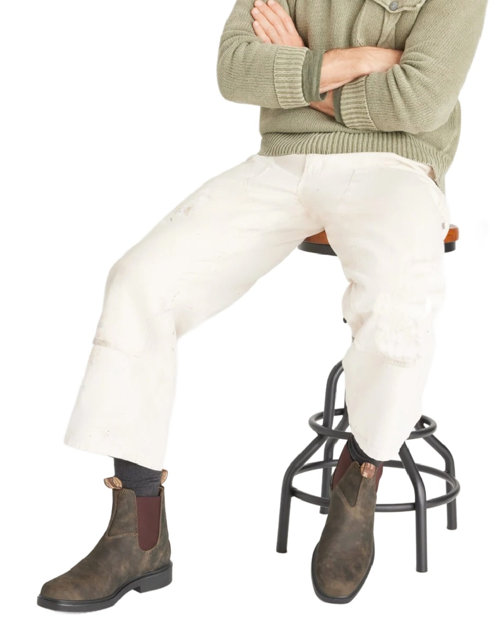 Rustic Brown coloured Blundstone 1306 Rustic Brown Chelsea Boots on white background