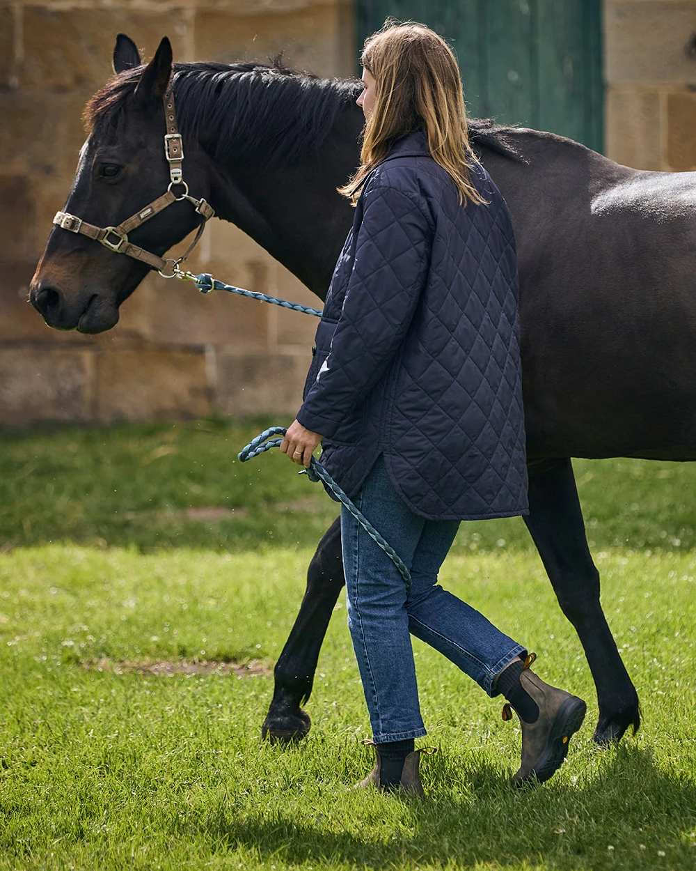Rustic Brown Coloured Blundstone 2056 Rustic Brown Chelsea Boots on outdoor background
