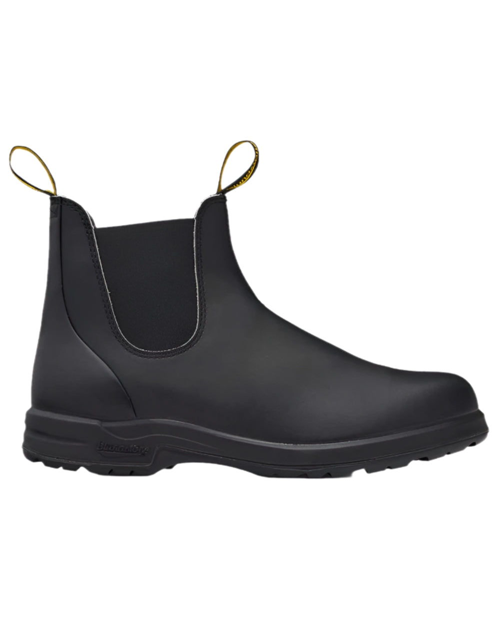 Black Coloured Blundstone 2058 Black Chelsea Boots on white background