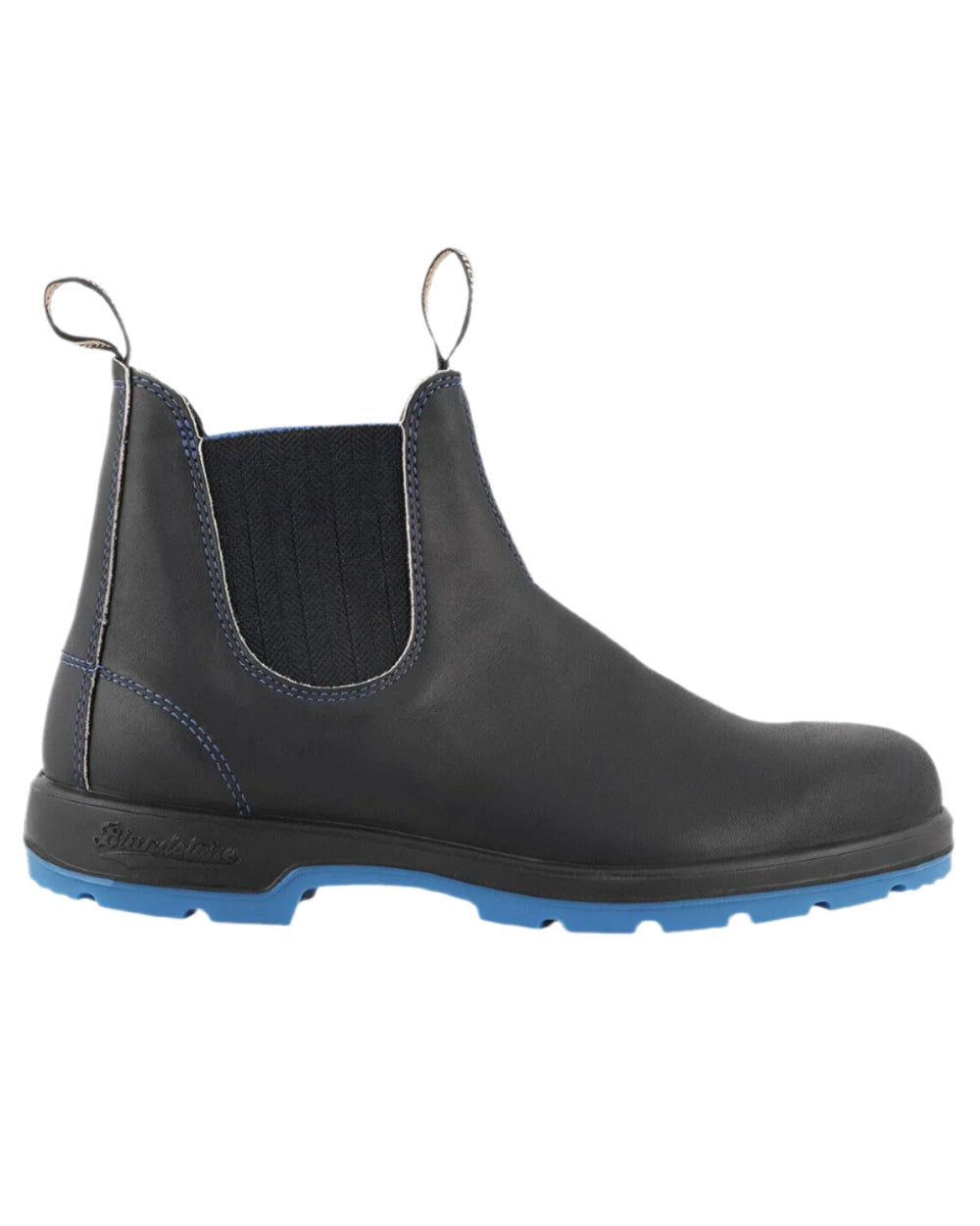 Black Blue Black Coloured Blundstone 2343 Black Blue Black Chelsea Boots on white background