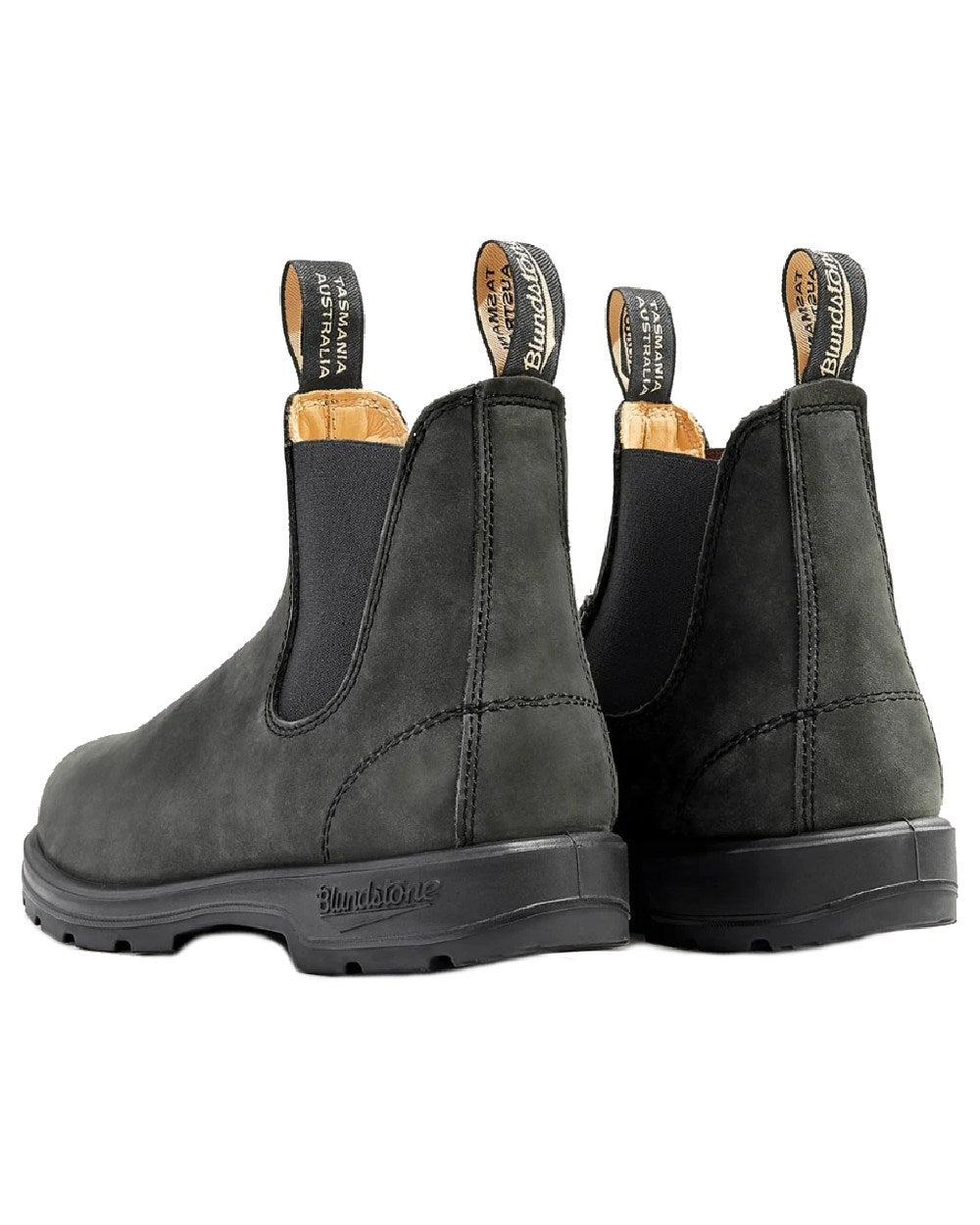 Rustic Black coloured Blundstone 587 Rustic Black Leather Boots on white background