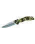 Green Camo coloured Buck 284 Bantam BBW Knife on white background