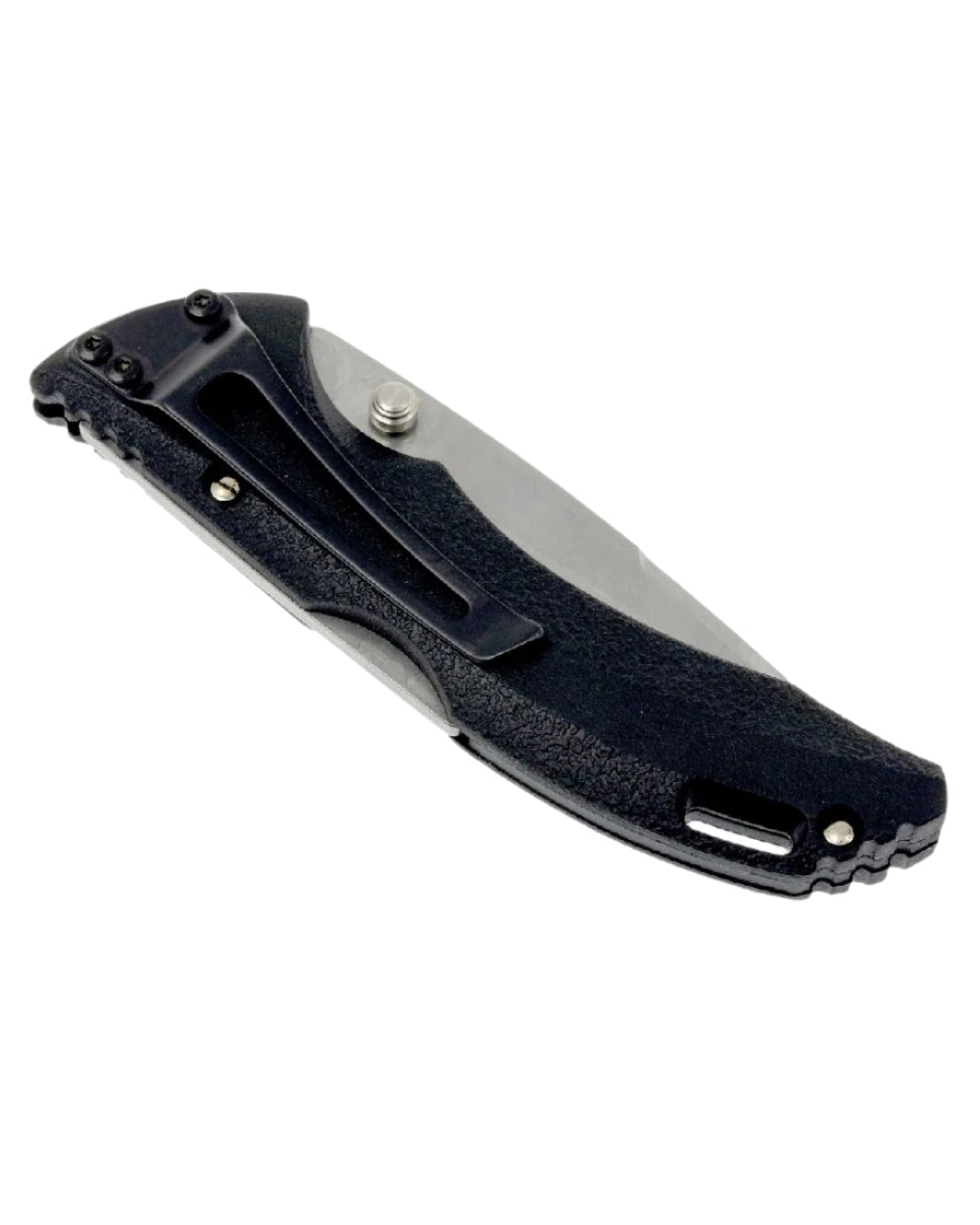 Black coloured Buck Bantam BLW Knife on white background