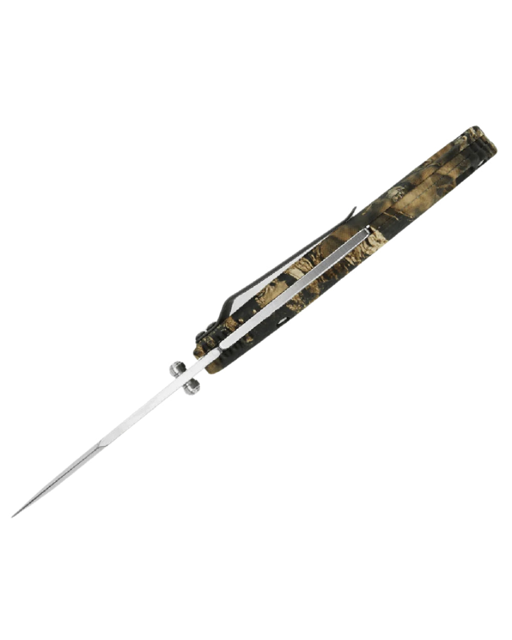 Green Camo coloured Buck Bantam BLW Knife on white background