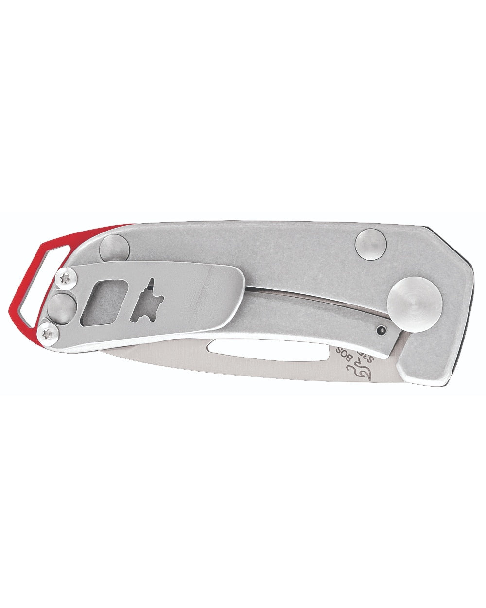 Black coloured Buck Budgie Knife on white background