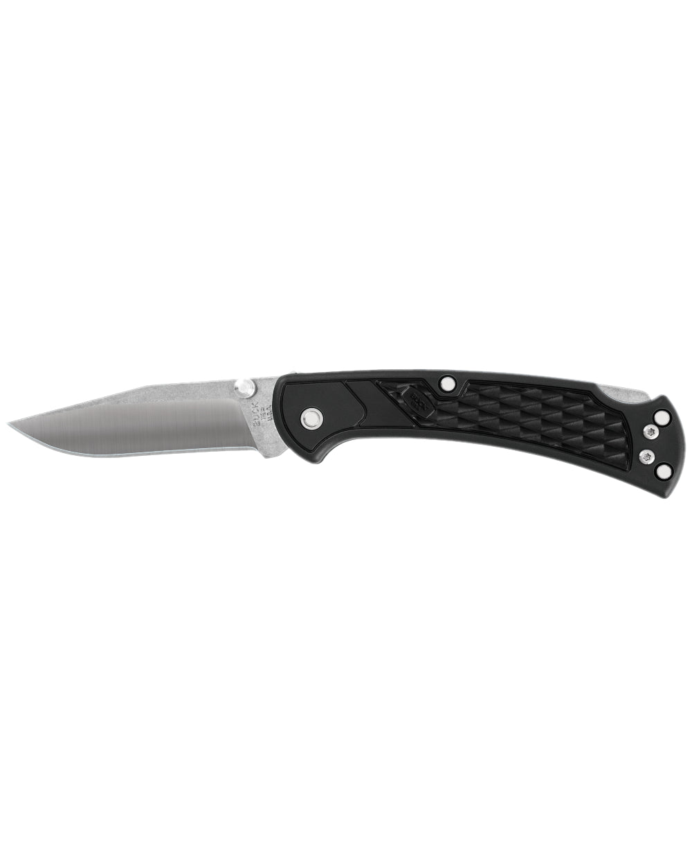 Black coloured Buck Ranger Slim Select Knife on white background