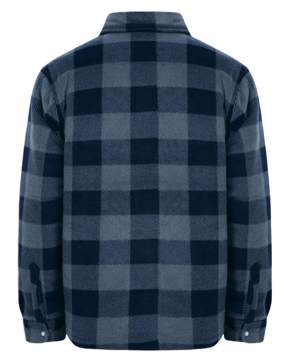 Blue coloured Champion Kinross Padded Fleece Lumberjack Shirt on white background