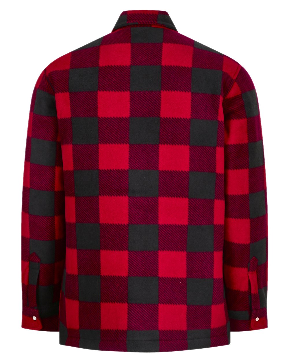 Red coloured Champion Kinross Padded Fleece Lumberjack Shirt on white background