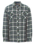 Green coloured Champion Pennine Fleece Lined Shirt on white background