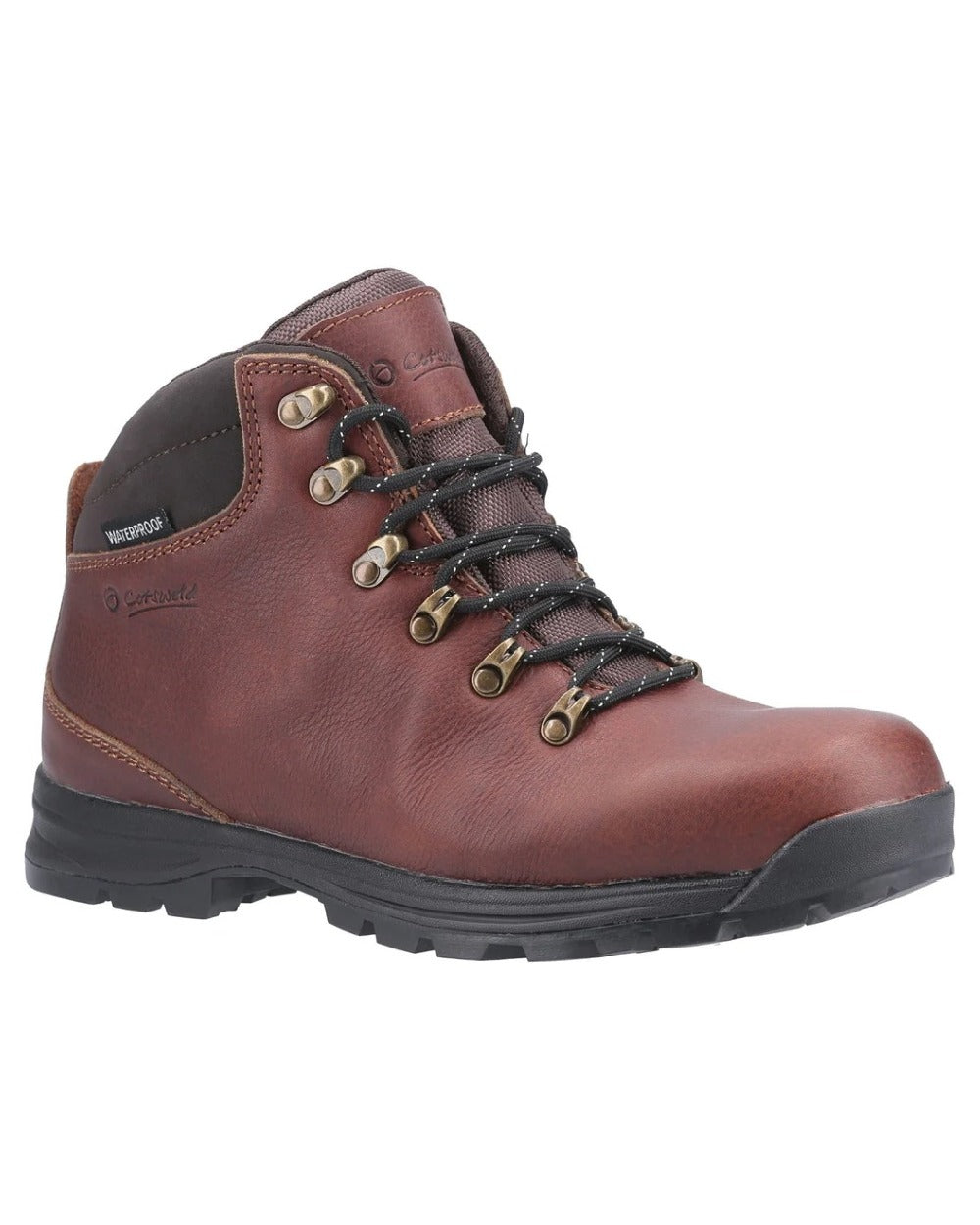 Brown coloured Cotswold Kingsway Hiking Shoes on white background