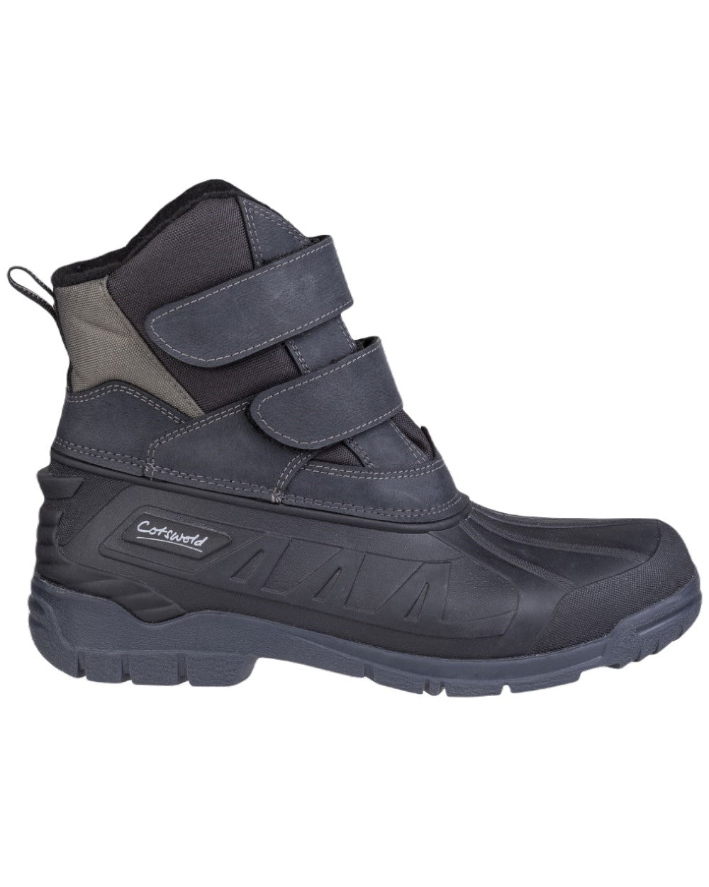 Black coloured Cotswold Womens Kempsford Wellington Boots on white background