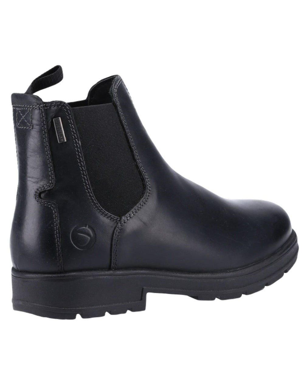 Black coloured Cotswold Farmington Chelsea Boots on white background