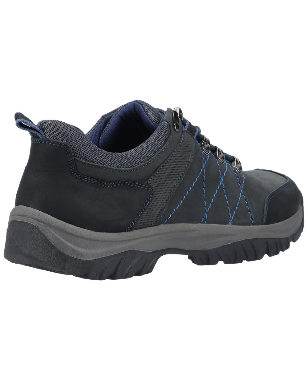 Navy coloured Cotswold Toddington Hiking Shoes on white background