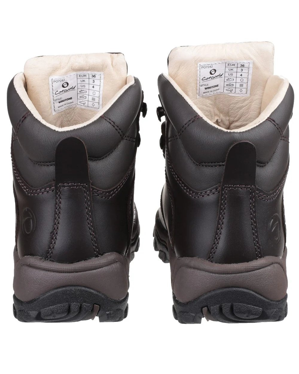 Brown coloured Cotswold Mens Winstone Boots on white background